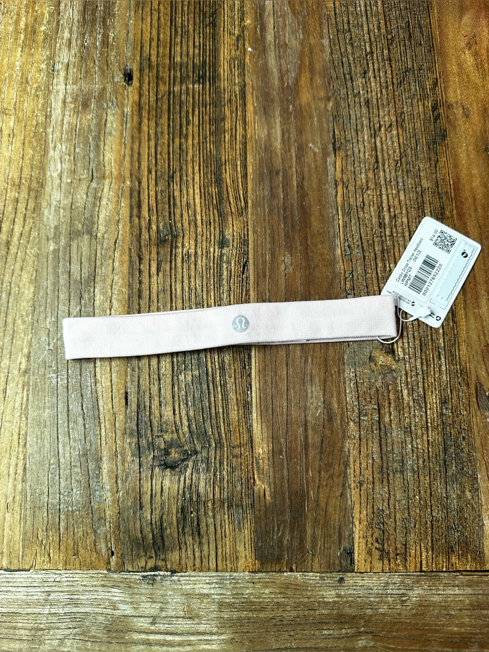 lululemon athletica Light Pink Stretch Headband with Logo
